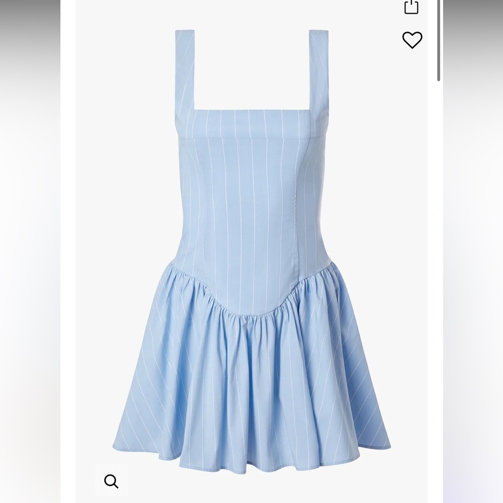 WeWoreWhat Sky Blue Pinstripe Backless Sundress